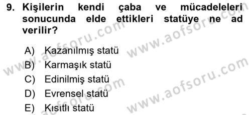 Sağlık Hizmetleri Pazarlaması Dersi 2024 - 2025 Yılı (Vize) Ara Sınav Soruları 9. Soru