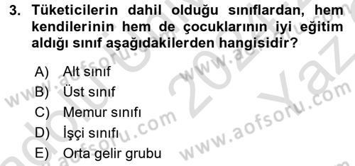 Sağlık Hizmetleri Pazarlaması Dersi 2024 - 2025 Yılı Yaz Okulu Sınav Soruları 3. Soru