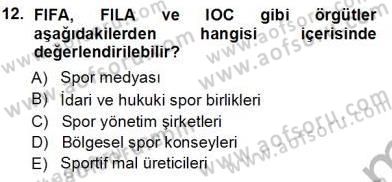 Spor Pazarlaması Dersi 2012 - 2013 Yılı (Vize) Ara Sınav Soruları 12. Soru