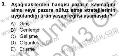 Spor Pazarlaması Dersi Ara Sınavı Deneme Sınav Soruları 3. Soru