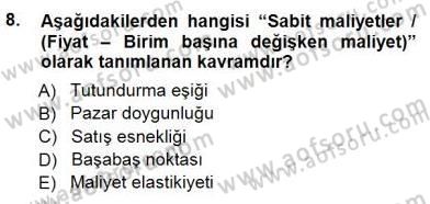 Spor Pazarlaması Dersi 2012 - 2013 Yılı (Final) Dönem Sonu Sınav Soruları 8. Soru