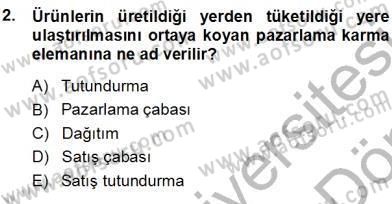 Spor Pazarlaması Dersi 2013 - 2014 Yılı (Vize) Ara Sınav Soruları 2. Soru