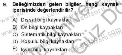 Spor Pazarlaması Dersi 2013 - 2014 Yılı (Vize) Ara Sınav Soruları 9. Soru