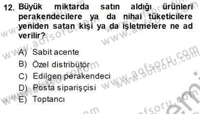 Spor Pazarlaması Dersi 2013 - 2014 Yılı (Final) Dönem Sonu Sınav Soruları 12. Soru