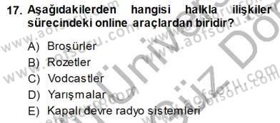 Spor Pazarlaması Dersi 2013 - 2014 Yılı (Final) Dönem Sonu Sınav Soruları 17. Soru