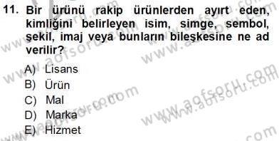 Spor Pazarlaması Dersi 2013 - 2014 Yılı Tek Ders Sınav Soruları 11. Soru