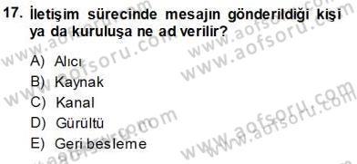 Spor Pazarlaması Dersi 2013 - 2014 Yılı Tek Ders Sınav Soruları 17. Soru