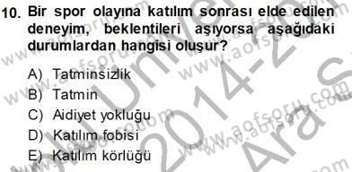 Spor Pazarlaması Dersi Ara Sınavı Deneme Sınav Soruları 10. Soru