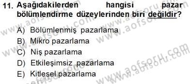 Spor Pazarlaması Dersi 2014 - 2015 Yılı (Vize) Ara Sınav Soruları 11. Soru