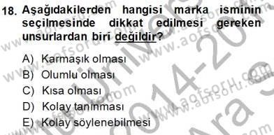 Spor Pazarlaması Dersi Ara Sınavı Deneme Sınav Soruları 18. Soru
