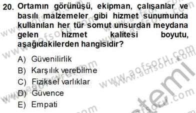 Spor Pazarlaması Dersi Ara Sınavı Deneme Sınav Soruları 20. Soru