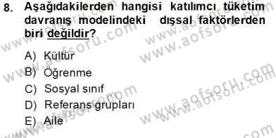 Spor Pazarlaması Dersi Ara Sınavı Deneme Sınav Soruları 8. Soru