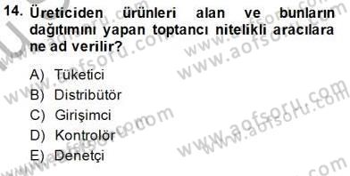 Spor Pazarlaması Dersi 2014 - 2015 Yılı (Final) Dönem Sonu Sınav Soruları 14. Soru