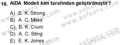 Spor Pazarlaması Dersi 2014 - 2015 Yılı (Final) Dönem Sonu Sınav Soruları 16. Soru