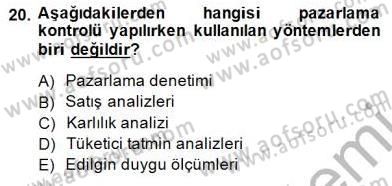 Spor Pazarlaması Dersi 2014 - 2015 Yılı (Final) Dönem Sonu Sınav Soruları 20. Soru