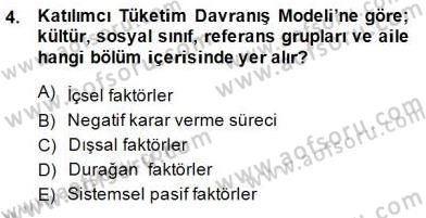 Spor Pazarlaması Dersi 2014 - 2015 Yılı (Final) Dönem Sonu Sınav Soruları 4. Soru