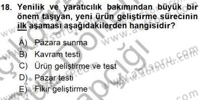 Spor Pazarlaması Dersi 2015 - 2016 Yılı (Vize) Ara Sınav Soruları 18. Soru