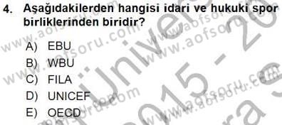 Spor Pazarlaması Dersi Ara Sınavı Deneme Sınav Soruları 4. Soru