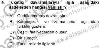 Spor Pazarlaması Dersi 2015 - 2016 Yılı (Vize) Ara Sınav Soruları 9. Soru