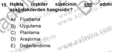 Spor Pazarlaması Dersi 2015 - 2016 Yılı (Final) Dönem Sonu Sınav Soruları 15. Soru