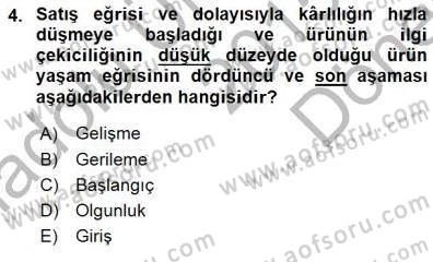 Spor Pazarlaması Dersi 2015 - 2016 Yılı (Final) Dönem Sonu Sınav Soruları 4. Soru