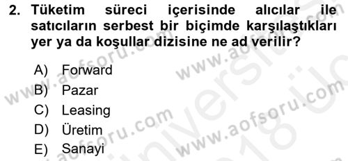Spor Pazarlaması Dersi 2017 - 2018 Yılı 3 Ders Sınav Soruları 2. Soru