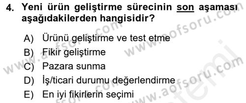 Spor Pazarlaması Dersi 2017 - 2018 Yılı 3 Ders Sınav Soruları 4. Soru