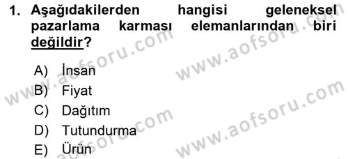 Spor Pazarlaması Dersi 2018 - 2019 Yılı (Final) Dönem Sonu Sınav Soruları 1. Soru