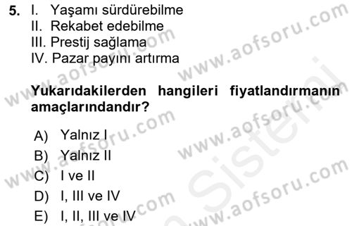 Spor Pazarlaması Dersi 2018 - 2019 Yılı (Final) Dönem Sonu Sınav Soruları 5. Soru