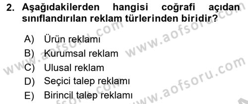 Spor Pazarlaması Dersi 2018 - 2019 Yılı Yaz Okulu Sınav Soruları 2. Soru