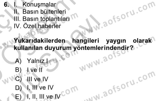 Spor Pazarlaması Dersi 2018 - 2019 Yılı Yaz Okulu Sınav Soruları 6. Soru