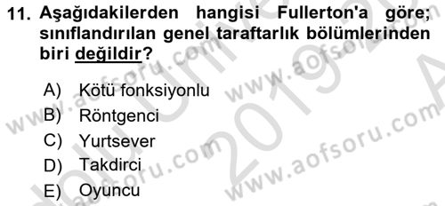 Spor Pazarlaması Dersi Ara Sınavı Deneme Sınav Soruları 11. Soru