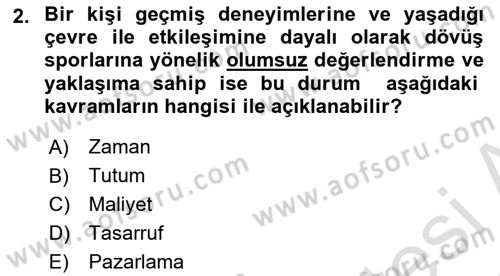 Spor Pazarlaması Dersi Ara Sınavı Deneme Sınav Soruları 2. Soru