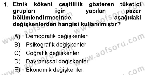 Spor Pazarlaması Dersi 2021 - 2022 Yılı Yaz Okulu Sınav Soruları 1. Soru