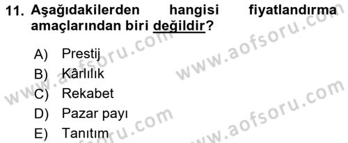 Spor Pazarlaması Dersi 2021 - 2022 Yılı Yaz Okulu Sınav Soruları 11. Soru