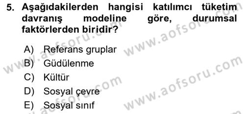 Spor Pazarlaması Dersi 2021 - 2022 Yılı Yaz Okulu Sınav Soruları 5. Soru