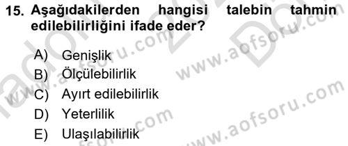 Spor Pazarlaması Dersi 2022 - 2023 Yılı (Final) Dönem Sonu Sınav Soruları 15. Soru
