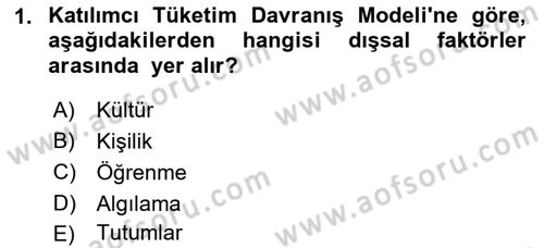 Spor Pazarlaması Dersi 2022 - 2023 Yılı Yaz Okulu Sınav Soruları 1. Soru
