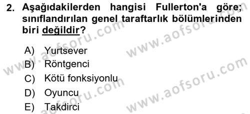 Spor Pazarlaması Dersi 2022 - 2023 Yılı Yaz Okulu Sınav Soruları 2. Soru