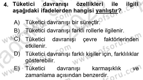 Spor Pazarlaması Dersi 2023 - 2024 Yılı (Vize) Ara Sınav Soruları 4. Soru