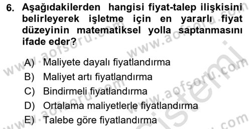 Spor Pazarlaması Dersi 2023 - 2024 Yılı (Final) Dönem Sonu Sınav Soruları 6. Soru