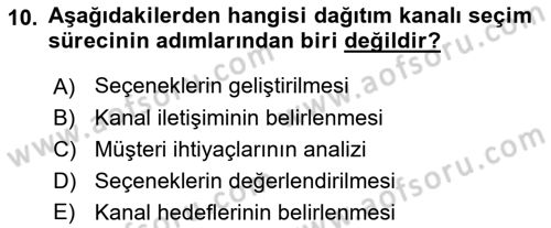 Spor Pazarlaması Dersi 2024 - 2025 Yılı (Final) Dönem Sonu Sınav Soruları 10. Soru