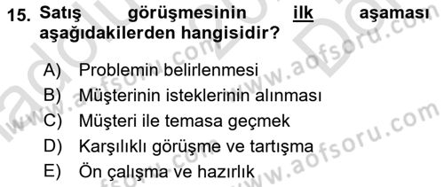 Spor Pazarlaması Dersi 2024 - 2025 Yılı (Final) Dönem Sonu Sınav Soruları 15. Soru