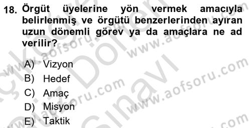 Spor Pazarlaması Dersi 2024 - 2025 Yılı (Final) Dönem Sonu Sınav Soruları 18. Soru