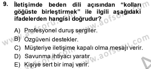 Müşteri İlişkileri Yönetimi Dersi 2013 - 2014 Yılı (Vize) Ara Sınav Soruları 9. Soru