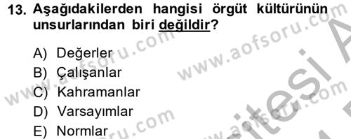 Müşteri İlişkileri Yönetimi Dersi 2013 - 2014 Yılı (Final) Dönem Sonu Sınav Soruları 13. Soru