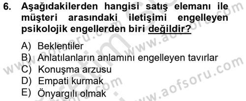 Müşteri İlişkileri Yönetimi Dersi 2013 - 2014 Yılı Tek Ders Sınav Soruları 6. Soru