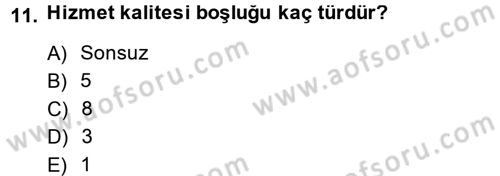 Müşteri İlişkileri Yönetimi Dersi 2014 - 2015 Yılı (Vize) Ara Sınav Soruları 11. Soru