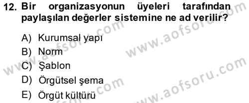 Müşteri İlişkileri Yönetimi Dersi 2014 - 2015 Yılı (Final) Dönem Sonu Sınav Soruları 12. Soru