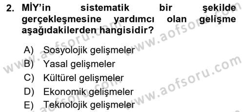 Müşteri İlişkileri Yönetimi Dersi 2015 - 2016 Yılı (Vize) Ara Sınav Soruları 2. Soru
